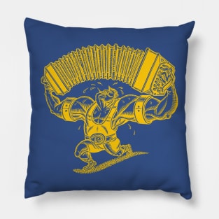 Bandoneon Weightlifter (yellow) Pillow