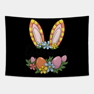 Easterween Bunny Ears and Eggs Festive Holiday Funny Tapestry