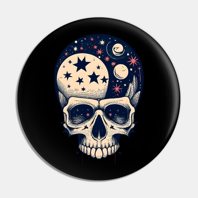 Skull Star Pin by Eliane Gomes