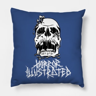 HORROR ILLUSTRATED W SKULL Pillow