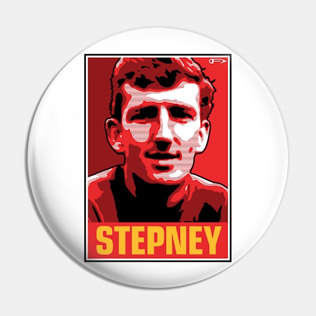 Stepney - MUFC Pin by David Foy Art