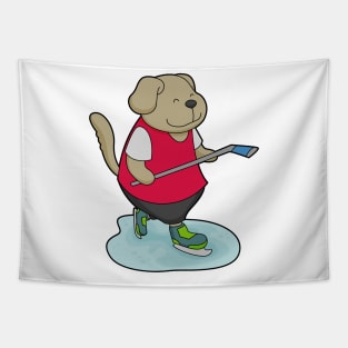 Dog Ice Hockey Ice hockey stick Tapestry