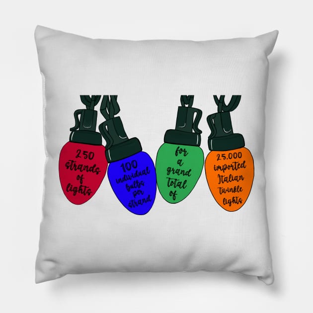 Christmas lights Pillow by Chic and Geeks