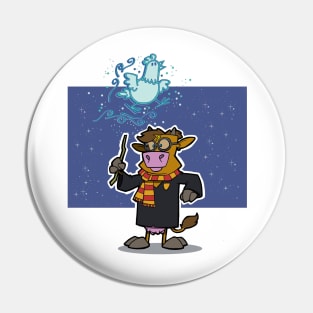 Wizard Cow Pin