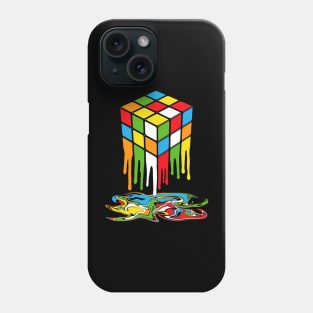 melting rubik cube Phone Case