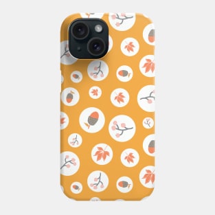 Polka Dots Fall Leaves Orange Phone Case