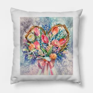 Flower heart Pillow