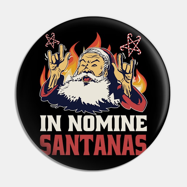 Satanic Santa Funny Metal Christmas Pin by G33KT33S