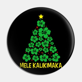 Mele Kalikimaka Hawaiian Merry Christmas Hawaii Men Women Pin