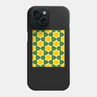 Yellow and Green Kaleidoscope Seamless Pattern Phone Case