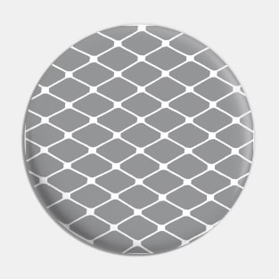 Fishnets in White on Ultimate Gray Background Pin