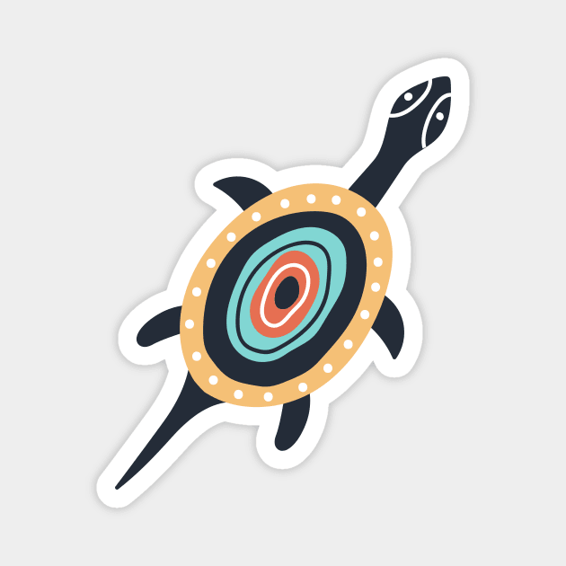 Tribal Boho Turtle Magnet by JunkyDotCom