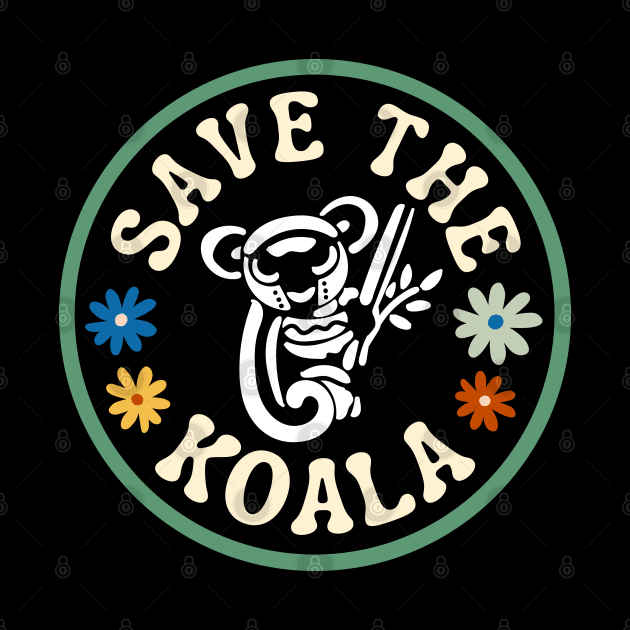 Retro Australian Save The Koalas Day National Koala Day Save Australian Animals Badge by Mochabonk