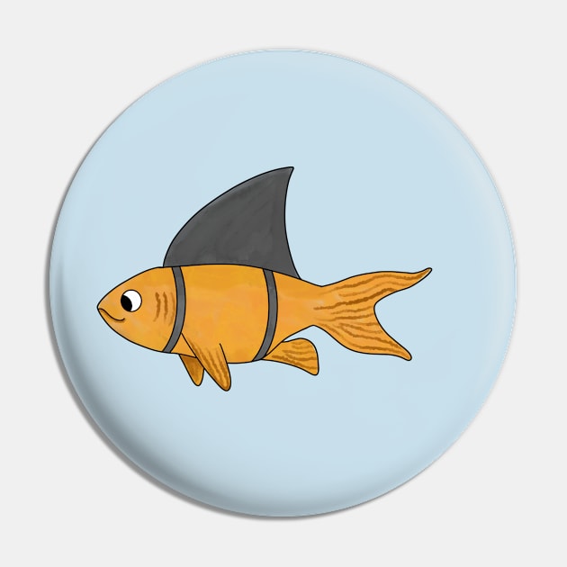 Goldfish with Shark fin Pin by bradenjay99