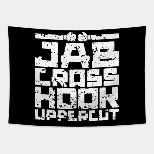 Aged Jab Cross Hook Uppercut Tapestry