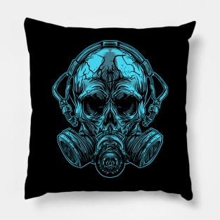 gas mask skull Pillow