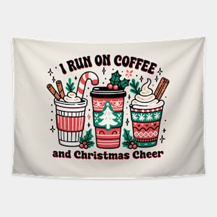 I Run On Coffee And Christmas Cheer Tapestry