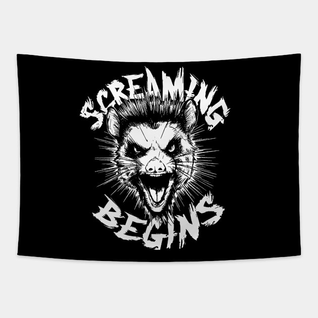 Screaming Begins - Possum 90s Inspired Tapestry by Y2KSZN