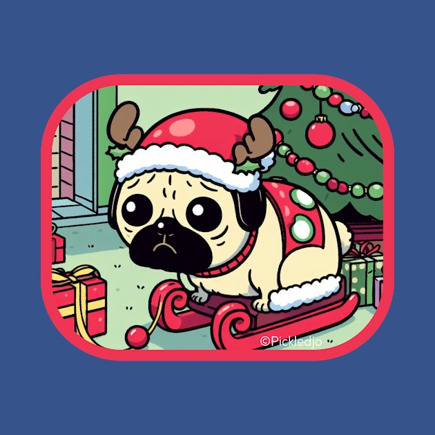 Christmas Pug by Pickledjo