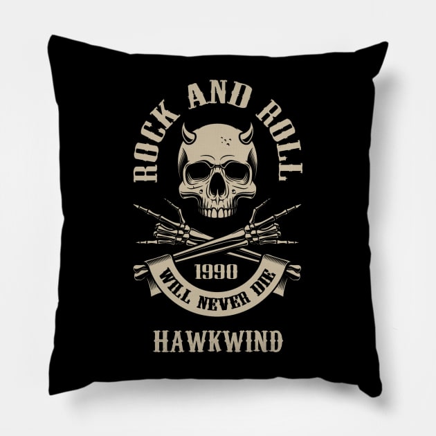 Never Die Hawk Pillow by Pantat Kering