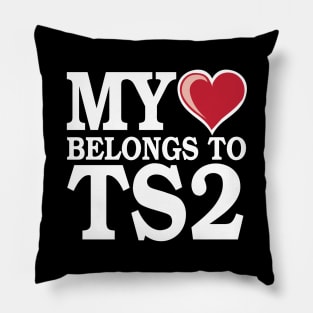 My Heart Belongs to TS2 - White Pillow