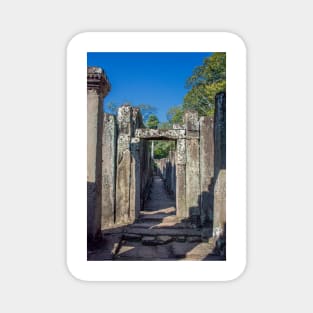 Passageway in Ruins, Bayon Temple Magnet