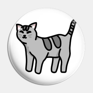Grey Cat Pin