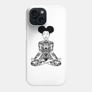 Black Woman, Meditation, Black Women, Afro Puff, Black Hair, Natural Hair Phone Case