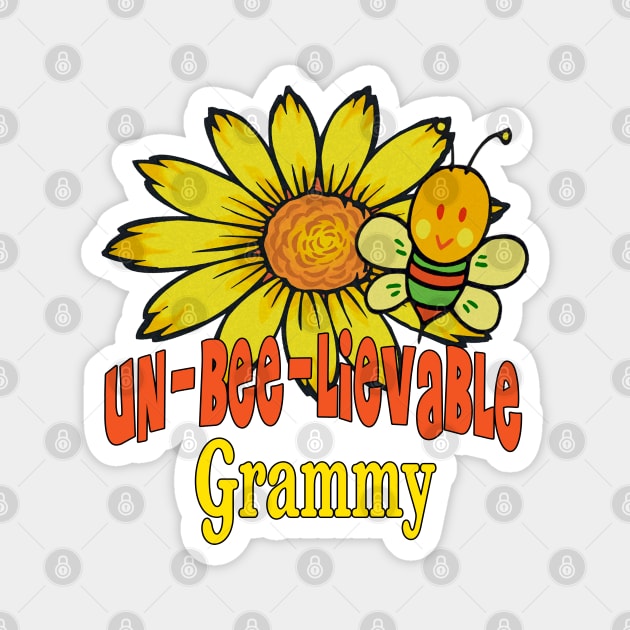 Unbelievable Grammy Sunflowers and Bees Magnet by FabulouslyFestive