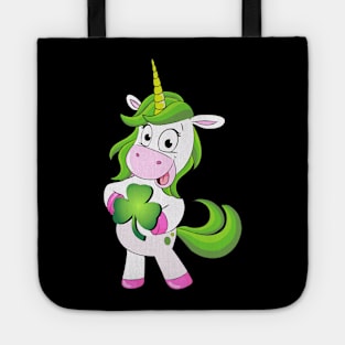 St Patricks Day Girls Dabbing Unicorn Leprechaun Lepricorn Tote