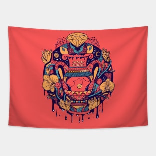 Retro Triad Mystic Aquarius Vase Tapestry