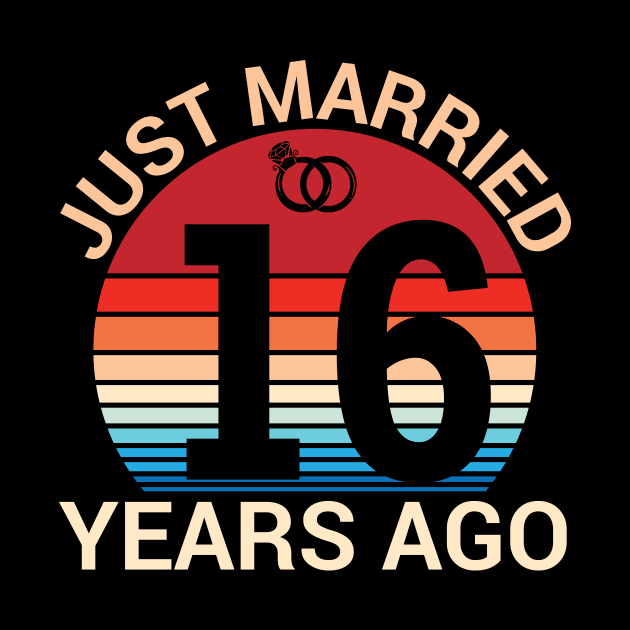 Just Married 16 Years Ago Husband Wife Married Anniversary by joandraelliot