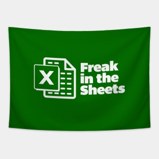 Freak in the Sheets Green Design Tapestry