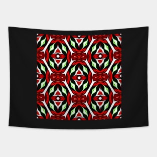 Red and Green Christmas Pattern Number 15 Tapestry