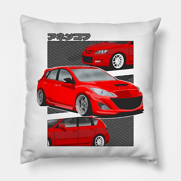 Mazda 3 bl 2gen Japanese Comics Pillow by Rebellion Store