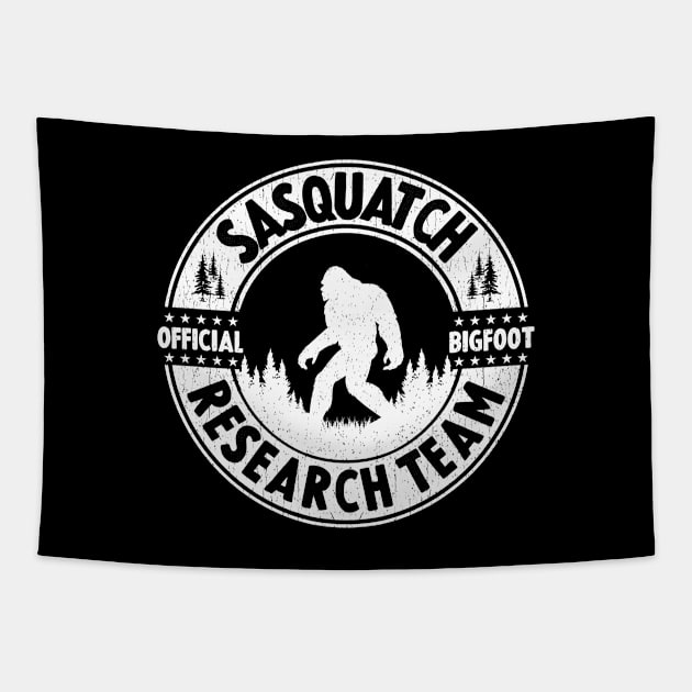 Bigfoot Research Team Tapestry by Tesszero