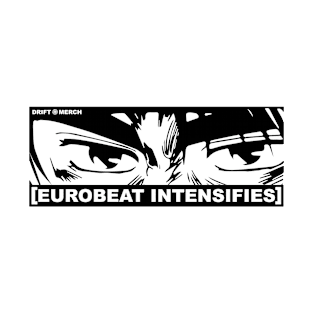 EUROBEAT INTENSIFIES Drifting Anime Manga Character T-Shirt