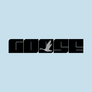 GOOSE Black and White silhouette T-Shirt