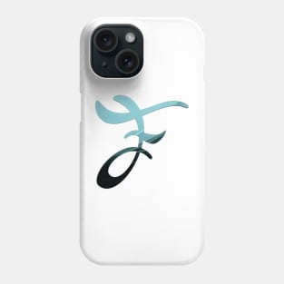 F letter glassy Phone Case