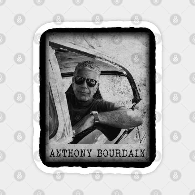 Anthony Bourdain Adventure Magnet by j.adevelyn