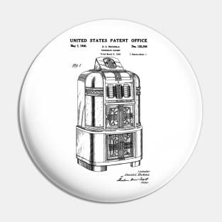 Jukebox Patent Black Pin