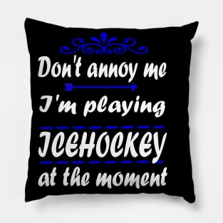 Ice Hockey Bodycheck Puck Stadium Gift Pillow