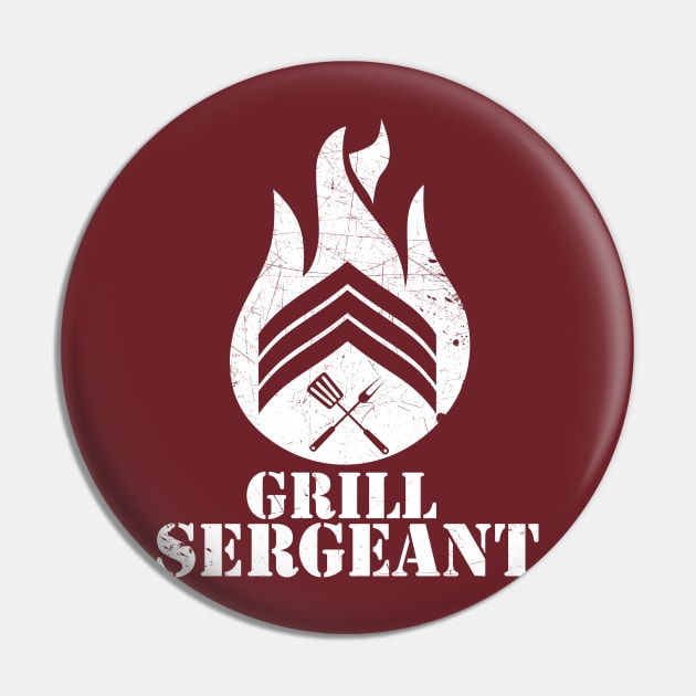 GRILL SERGEANT (WHITE) Pin by spicytees