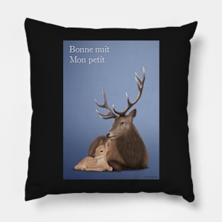 Deer poster and his fawn Pillow