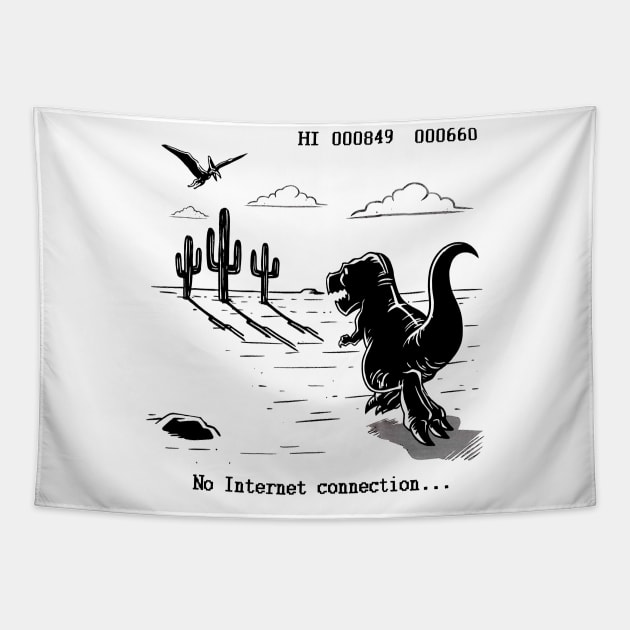 no internet connection Tapestry by Stephanie Francoeur Art