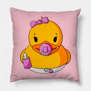 Baby Girl Rubber Duck Pillow