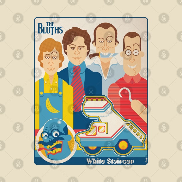 The Bluths- White Staircar by Scott Derby Illustration