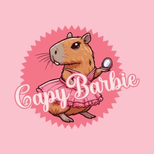 Cute capybara in pink dress T-Shirt