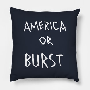 America or Burst (white text) Pillow