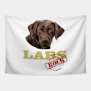 Chocolate Labs Rock! Tapestry